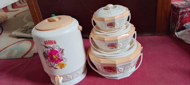 plastic cooler and hotpot set