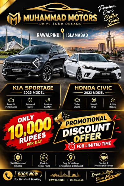 Self Drive Rent A Car KIA On Rent Civic On Rent Grande Alto Car Rental