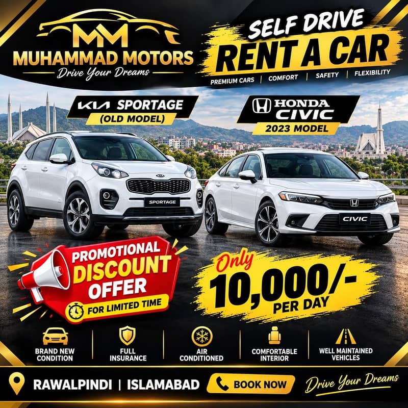 Self Drive Rent A Car KIA On Rent Civic On Rent Grande Alto Car Rental ...