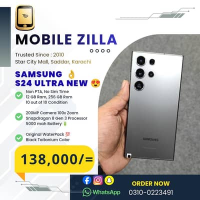 Samsung S24 Ultra, Black Taitanium, Non PTA, 12GB 256GB