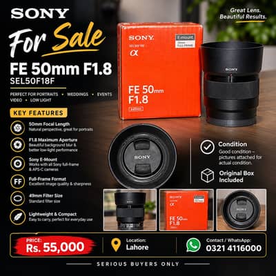 Sony 50mm F1.8 E mount