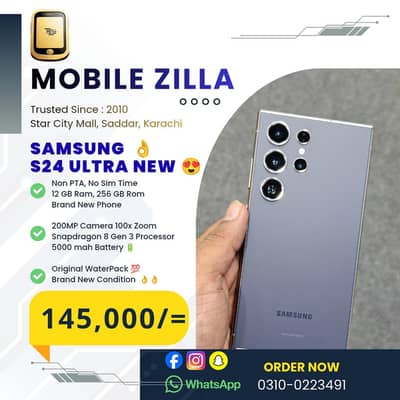 Samsung S24 Ultra, Brand New Condition, Violet Taitanium