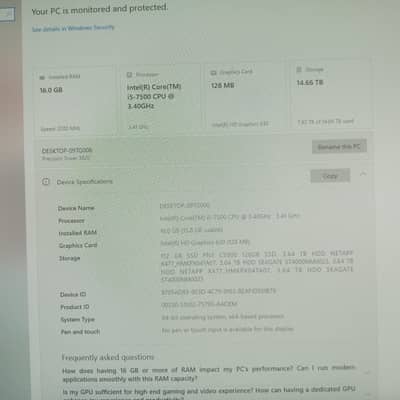 Dell Precision Tower 3620 – i5 7th Gen
