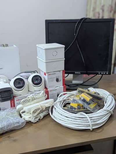 4 cameras complete setup with installation
