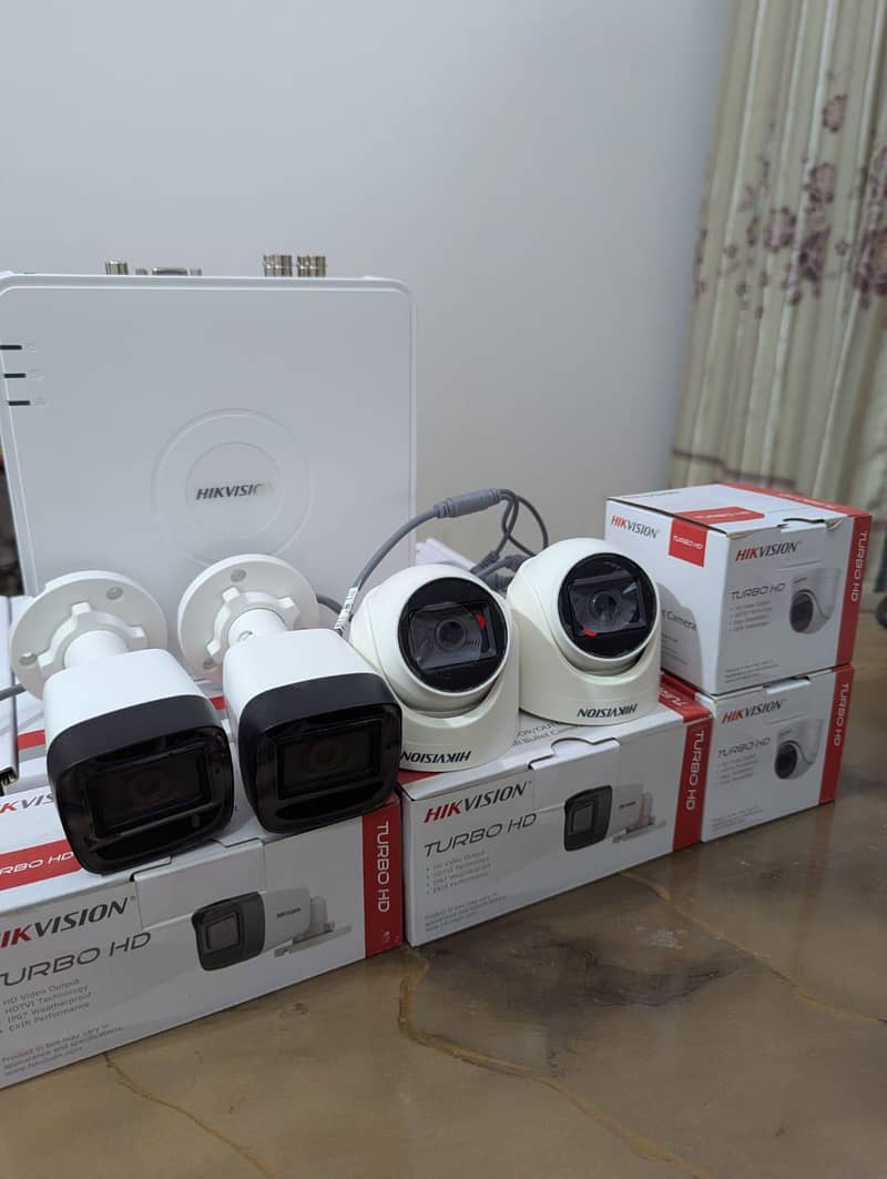 4 cameras complete setup with installation 7