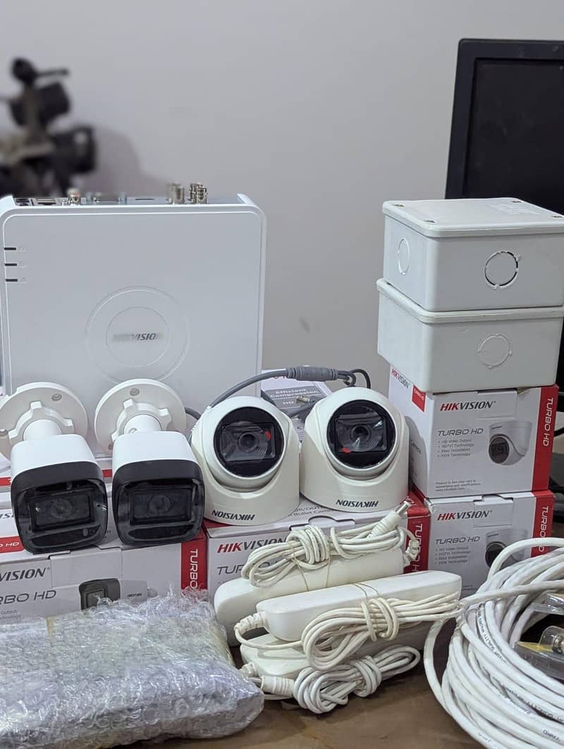 4 cameras complete setup with installation 11