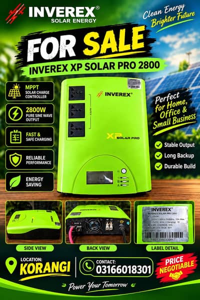 Inverex Xp-solar pro 1.5kv Inverter UPS plus Mppt