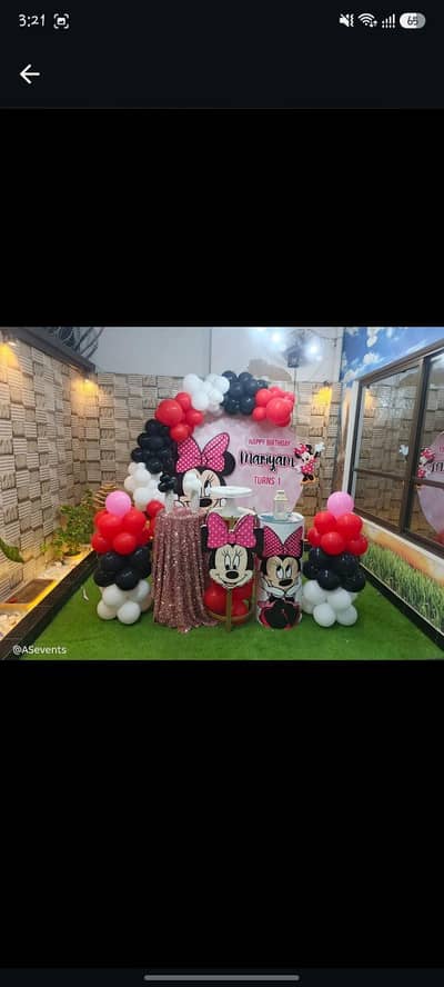 Minnie mouse theem birthday