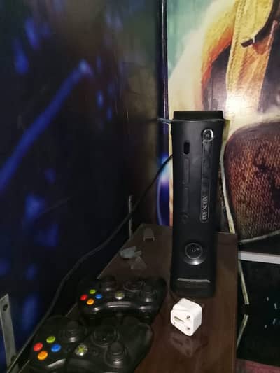 XBOX 360 slim with 2 controllers