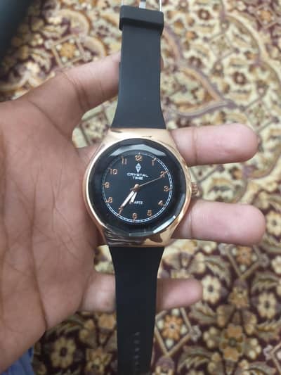 crystal time mens watch