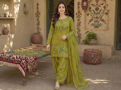 3 PCs womans Unstitched