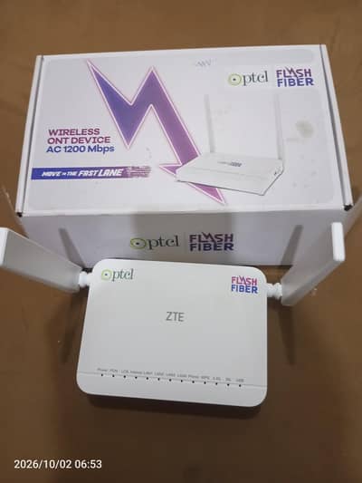 • PTCL Flash Fiber AC1200 Dual-Band ONT Device for Sale