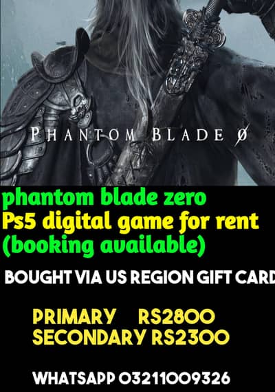 phantom blade zero pS5 primary secondary