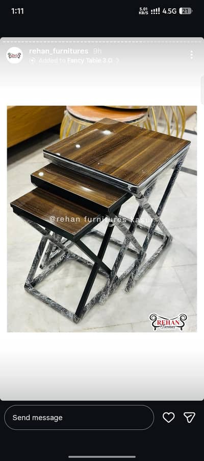 Nesting tables, coffee tables and side tables cash on delivery