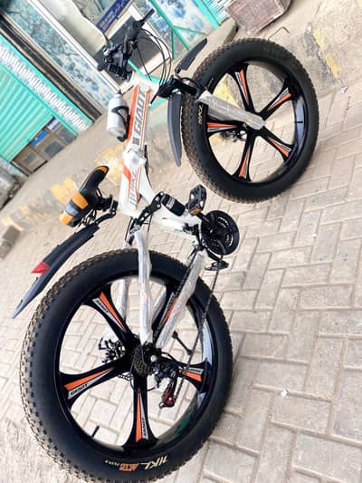 Folding Mountain Bicycle Full Fat Tyres Alloy Rims