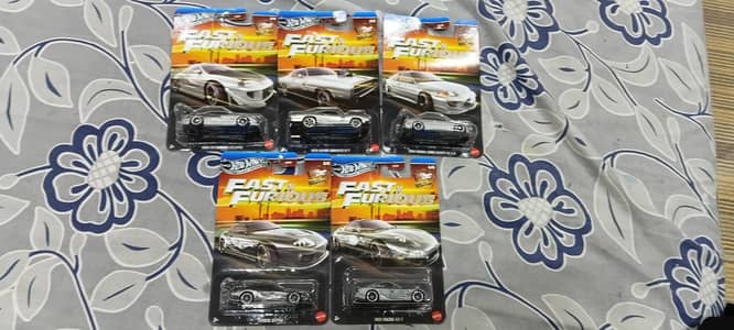 hotwheels fast and furious silver series 25 anniversary complete set 5