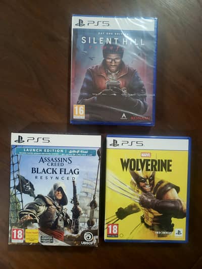 PS5 Games Wolverine + AC Black Flag + Silent Hill Townfall + WWE 2k26