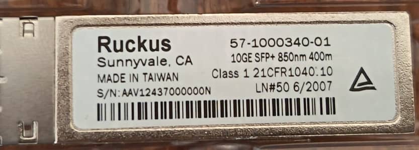 The Ruckus 10G-SFPP-SR-
