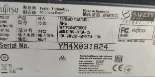 Fujitsu tower core i3 6th generation