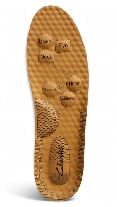 Medicated Pressure Point Massager Leather Insole Foot Pain Relief