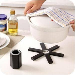 T  Foldable Anti-Hot Insulation Pad Pot Holder - Kitchen Mat Table Placemat - Heat Resistant Pads for Kitchen