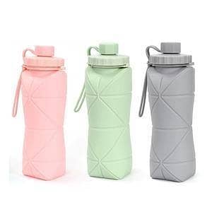 T  Eco-Friendly 600ml Collapsible Silicone Water Bottle