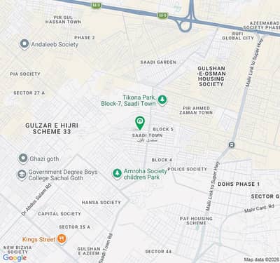 120 Square Yards Residential Plot Available For Sale In Saadi Town - Block 2, Karachi
