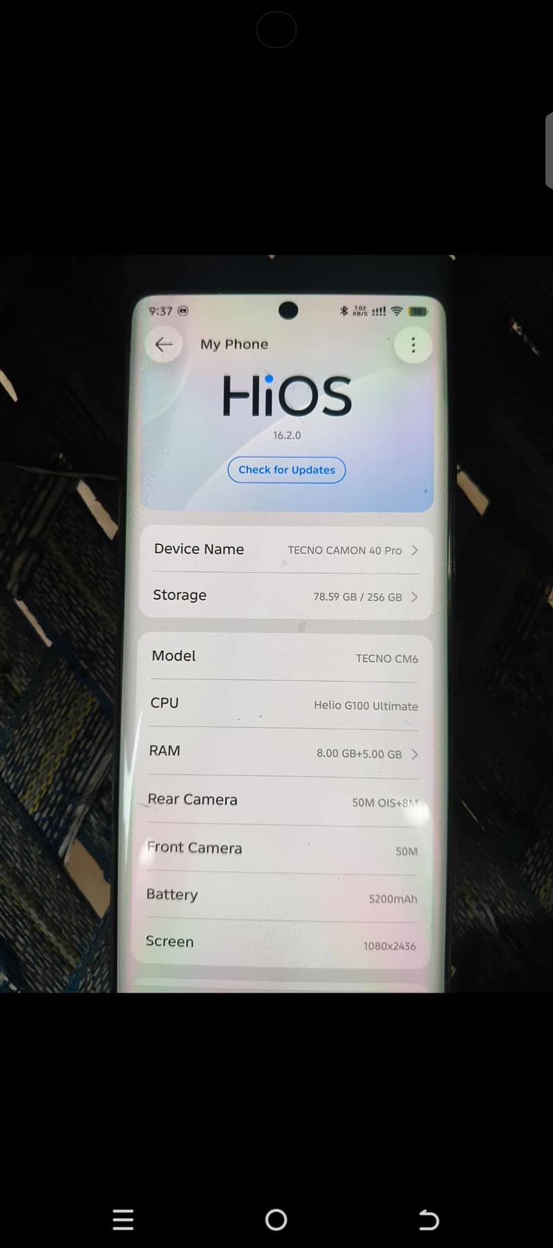Tecno CAMON 40 Pro 5