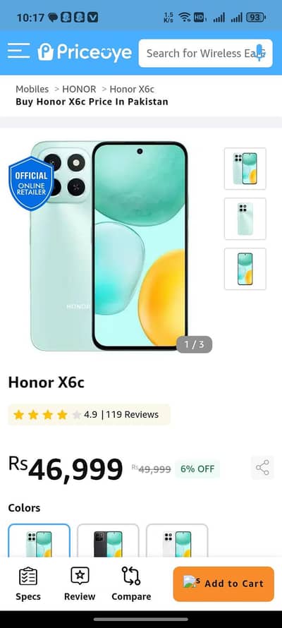 Honor x6c
