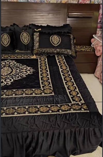 8 piece bridal bedsheet set.
