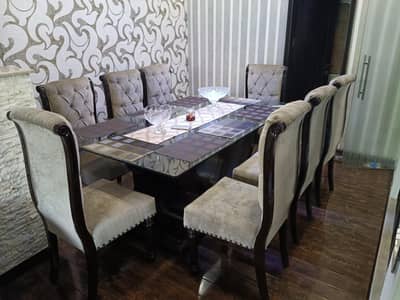 Custom-Made 8-Seater Dining Table Set for Sale