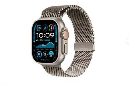 Orignal Apple  watch ultra 2 natural titanium milanese loops