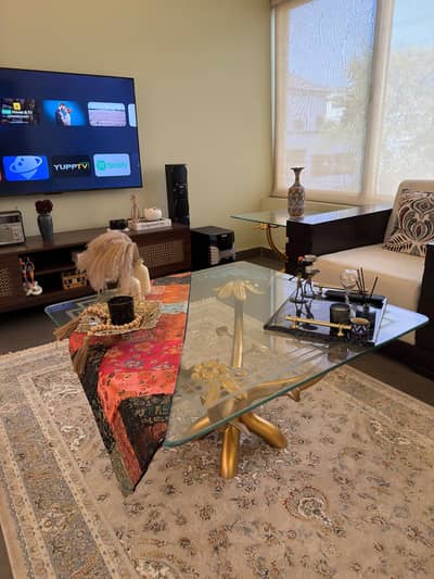 Glass Coffee Table with 2 Matching Side Tables