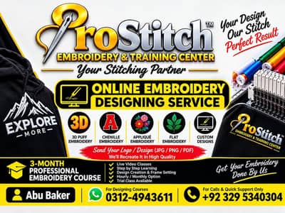 need embroidery operater senior girl or boy senior