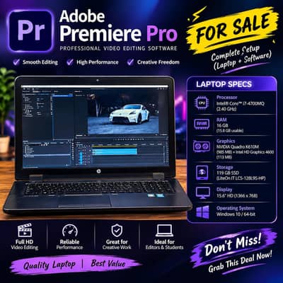 HP ZBook Core i7 | 16GB RAM | SSD | Quadro Graphics