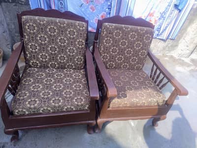 2 sofa of one seaters. . . cushion are in very good condition.