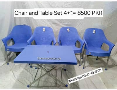 plastic chairs and table set - dining chairs set - plastic furniture