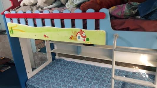 Homes-r-Us (DUBAI) Bunk Bed, Steel Stairs, Strong Wood,3-Drawer