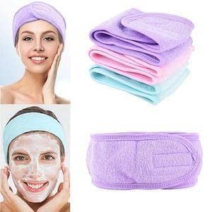 T  FACIAL HEADBAND | Glowing Face Soft Adjustable Makeup Toweling Hair Wrap Head Band Salon SPA Facial Headband