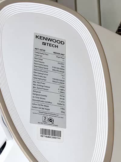 Kenwood eTECH 1.5 Ton Inverter AC – Heat & Cool – Excellent Working