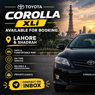 corrola xli available for booking