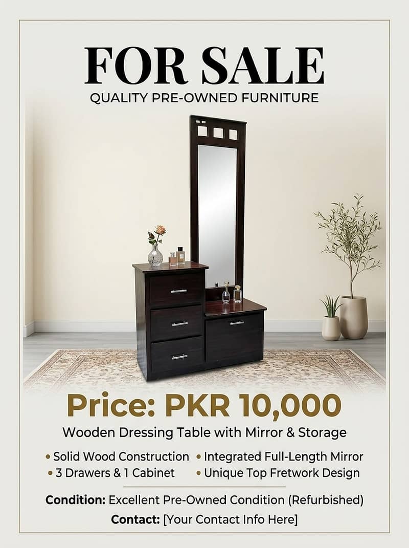 Smart Dressing Table with drawers 7