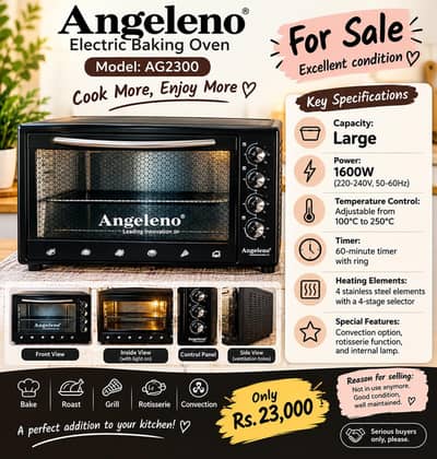 Large Angeleno AG2300 Baking Oven — Excellent Condition