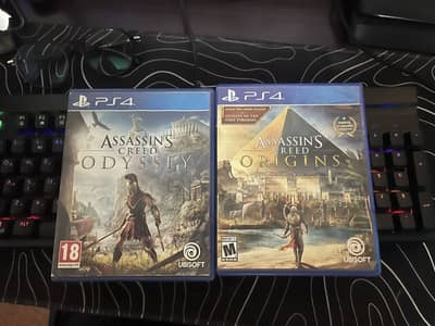Assassins Creed Origins and Odyssey PS4 10/10 CONDITION GAMES