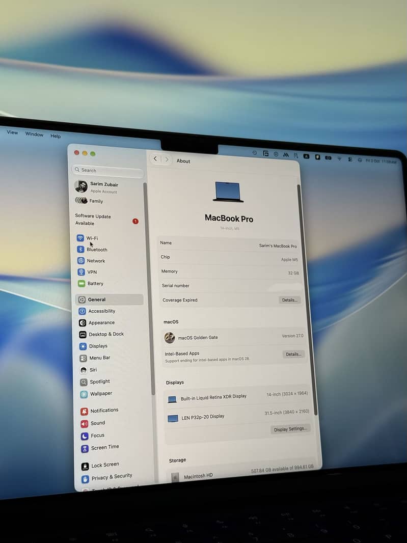 Macbook pro 14” 32/1TB 3