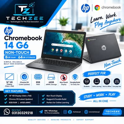  HP 14 G6 Chromebook | 8GB RAM | 64GB Storage
