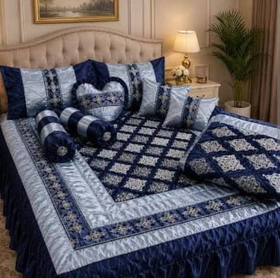 8 piece bridal bedsheet set.