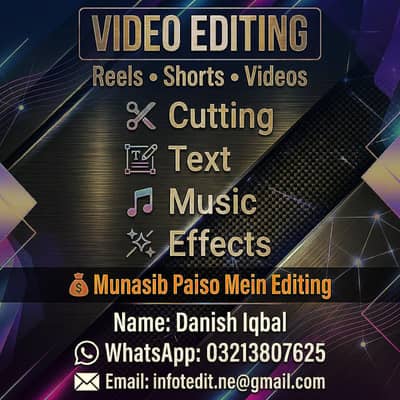 Video Editing Service | Reels, Shorts & Videos