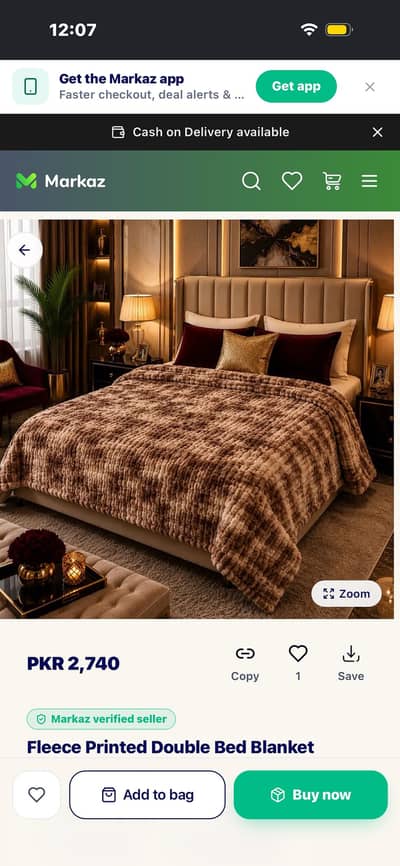 Premium Printed Puffy AC Blanket