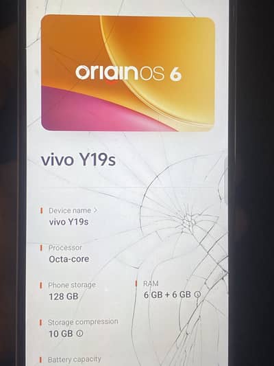 Vivo Y19s 6 ram 128 storage